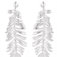 Boucles d oreilles plume argent