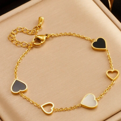 Bracelet avec coeur b et n