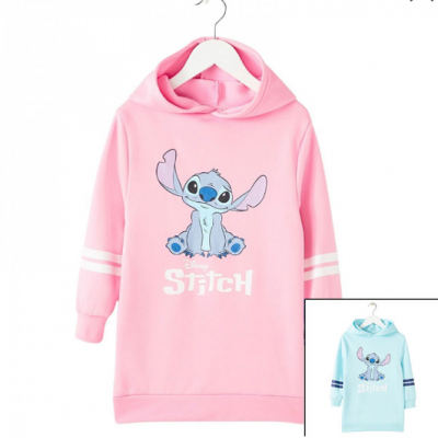 Robe stitch rose et bleu